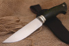 Нож "Тайга" Bohler N690, рукоять зеленая карельская береза.