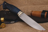 Нож "Тайга" Bohler N690, рукоять синяя карельская береза.