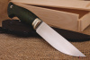 Нож "Тайга" Bohler N690, рукоять зеленая карельская береза.