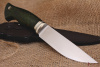 Нож "Тайга" Bohler N690, рукоять зеленая карельская береза.